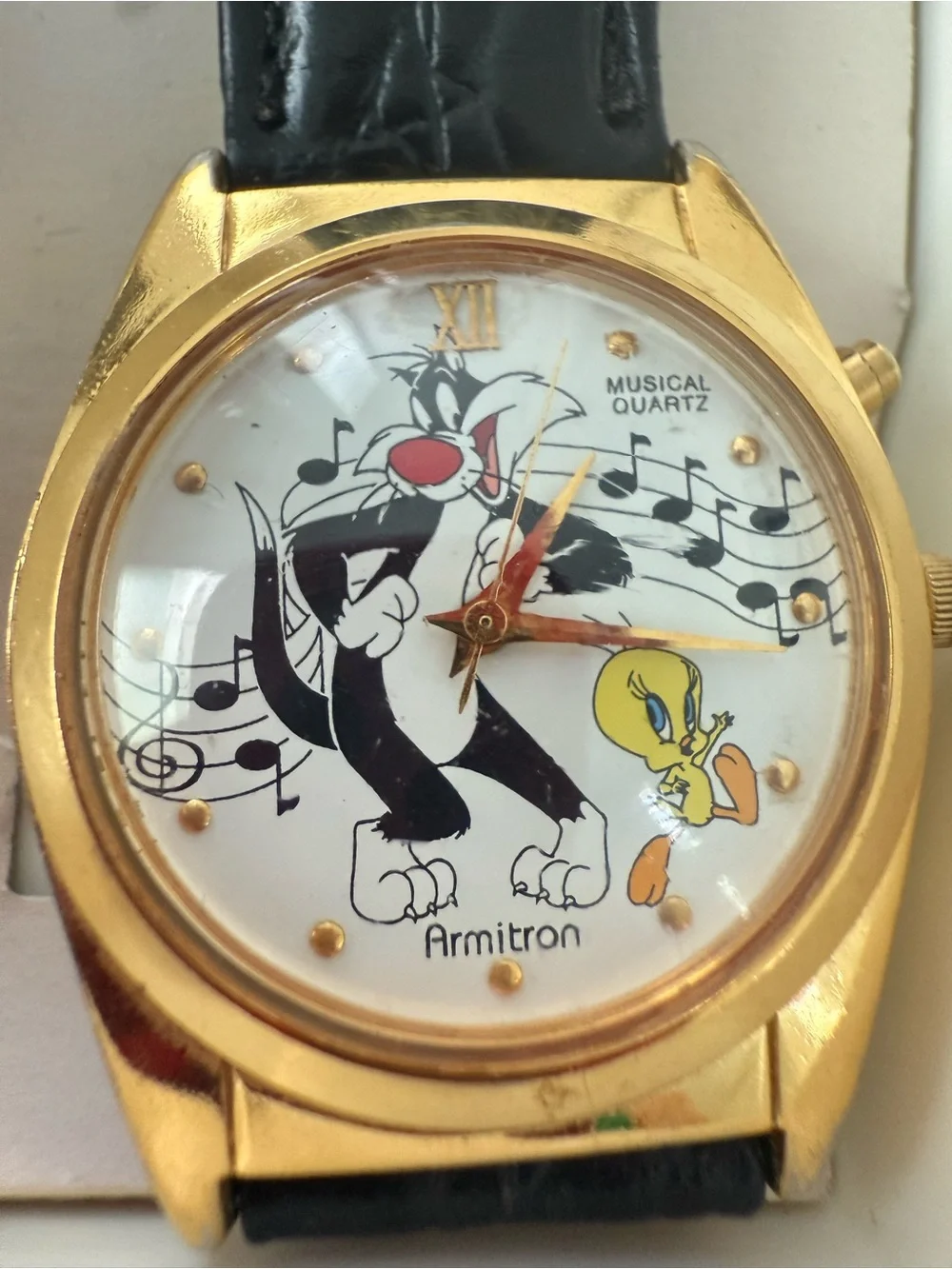vintage Armitron Warner bros looney tunes musical watch NEW BATTERY